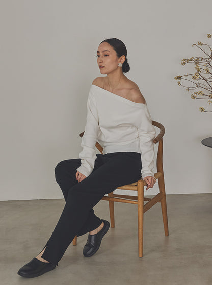 水芭蕉（みずばしょう） オーガニックコットンスリットパンツ