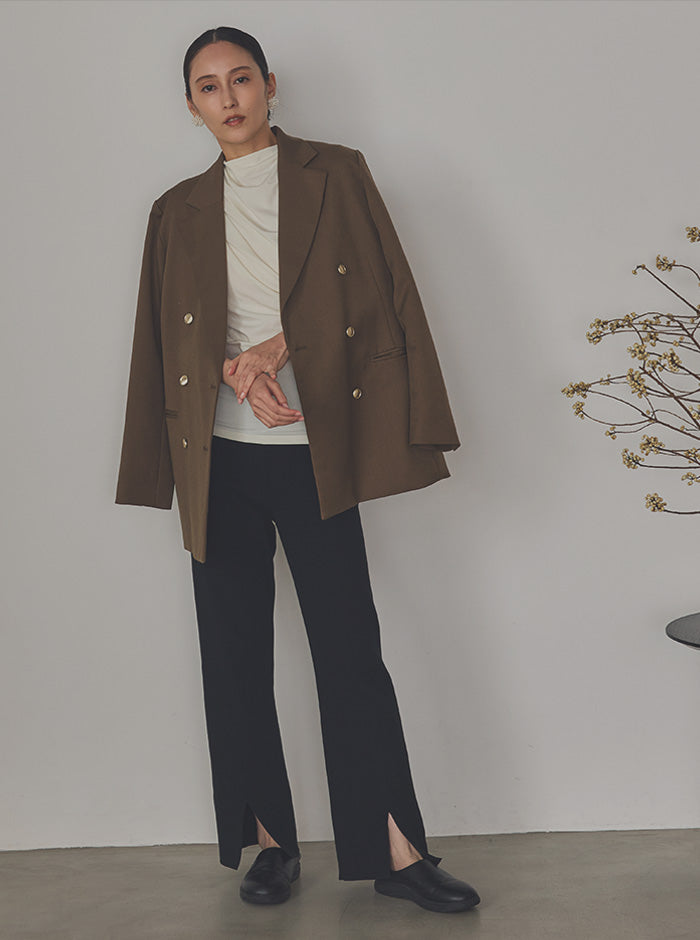 水芭蕉（みずばしょう） オーガニックコットンスリットパンツ