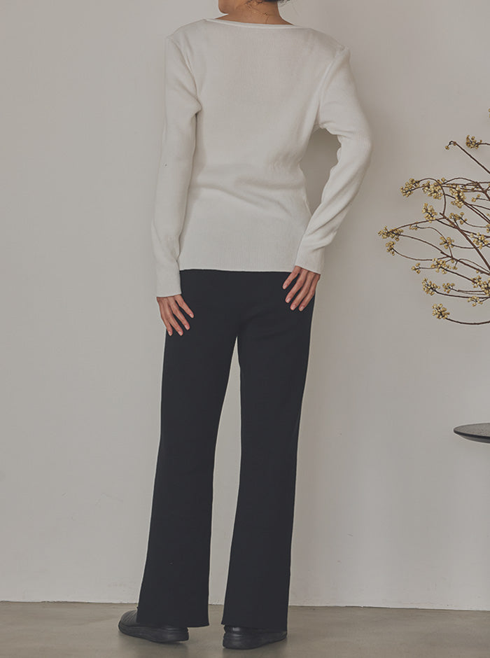 水芭蕉（みずばしょう） オーガニックコットンスリットパンツ