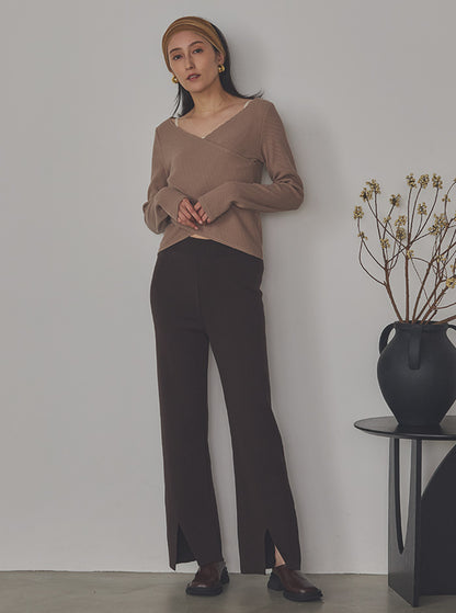 水芭蕉（みずばしょう） オーガニックコットンスリットパンツ