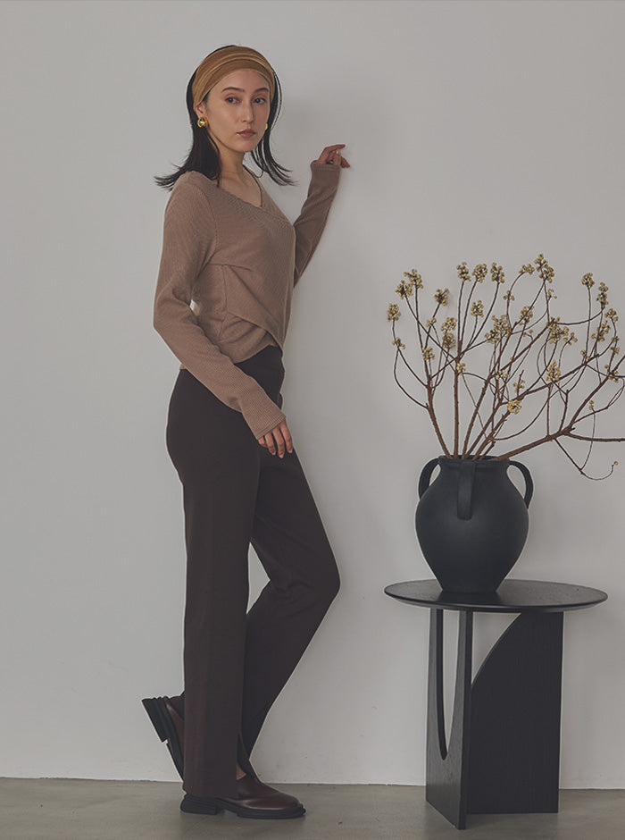 水芭蕉（みずばしょう） オーガニックコットンスリットパンツ