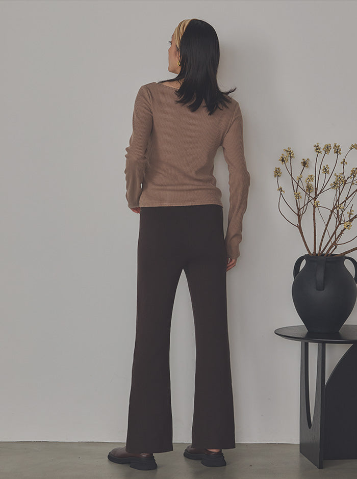 水芭蕉（みずばしょう） オーガニックコットンスリットパンツ