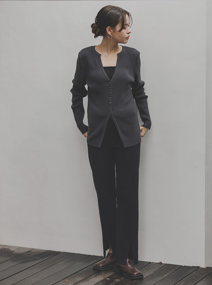 水芭蕉（みずばしょう） オーガニックコットンスリットパンツ