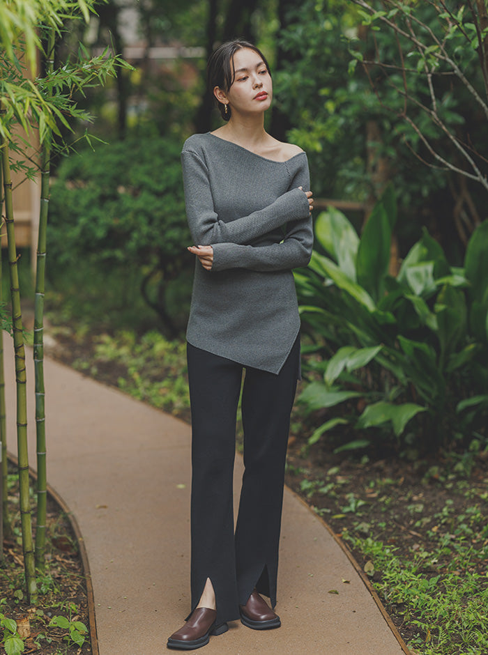 水芭蕉（みずばしょう） オーガニックコットンスリットパンツ