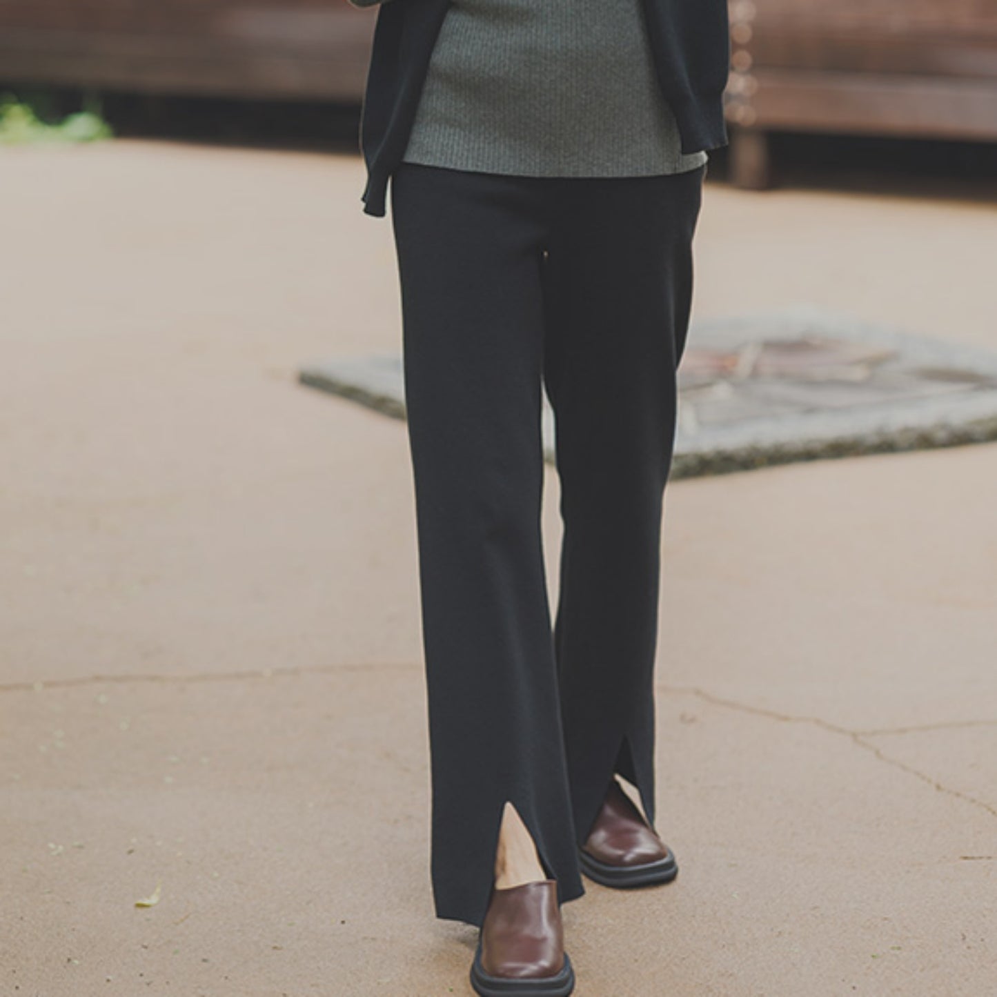 水芭蕉（みずばしょう） オーガニックコットンスリットパンツ