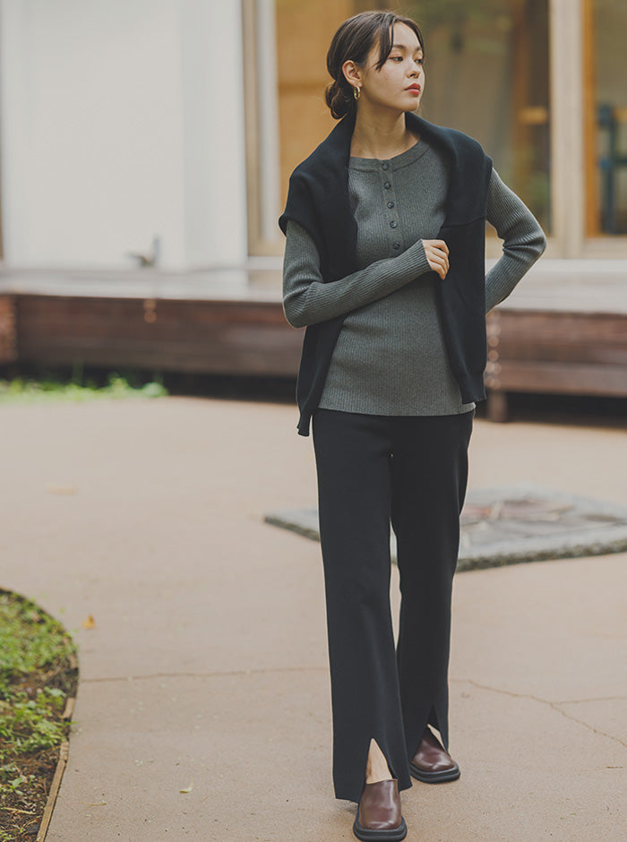 水芭蕉（みずばしょう） オーガニックコットンスリットパンツ