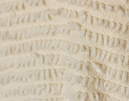 白椿（しらつばき） ジャガード編みニットプルオーバー