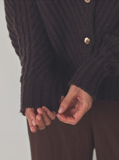 白菫（しろすみれ）リブニットブルゾン