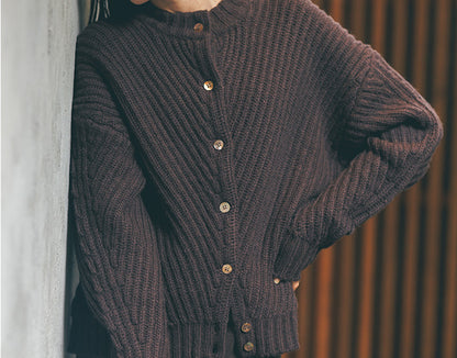 白菫（しろすみれ）リブニットブルゾン