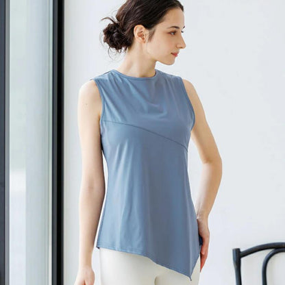 トップス leeche073｜ライトブルー｜タンクトップ｜カットソー｜普段着｜ヨガ｜シンプル｜おしゃれ｜Lee.che (リーチェ) ｜LIFE TUNING DAYS（ライフチューニングデイズ）｜