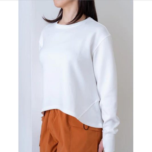｜長袖トップスt019｜ホワイト｜長袖｜Tシャツ｜ヨガウェア｜フィットネス｜普段使い｜Lee.che (リーチェ) ｜LIFE TUNING DAYS（ライフチューニングデイズ）｜