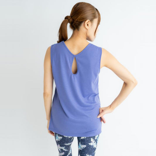 ドロップホールタンク｜ Thetis Yoga Dress｜テティスヨガドレス｜LIFE TUNING DAYS｜ライフチューニングデイズ｜ヨガ｜ピラティス｜ヨガウェア｜ピラティスウェア｜体型カバー｜おしゃれ