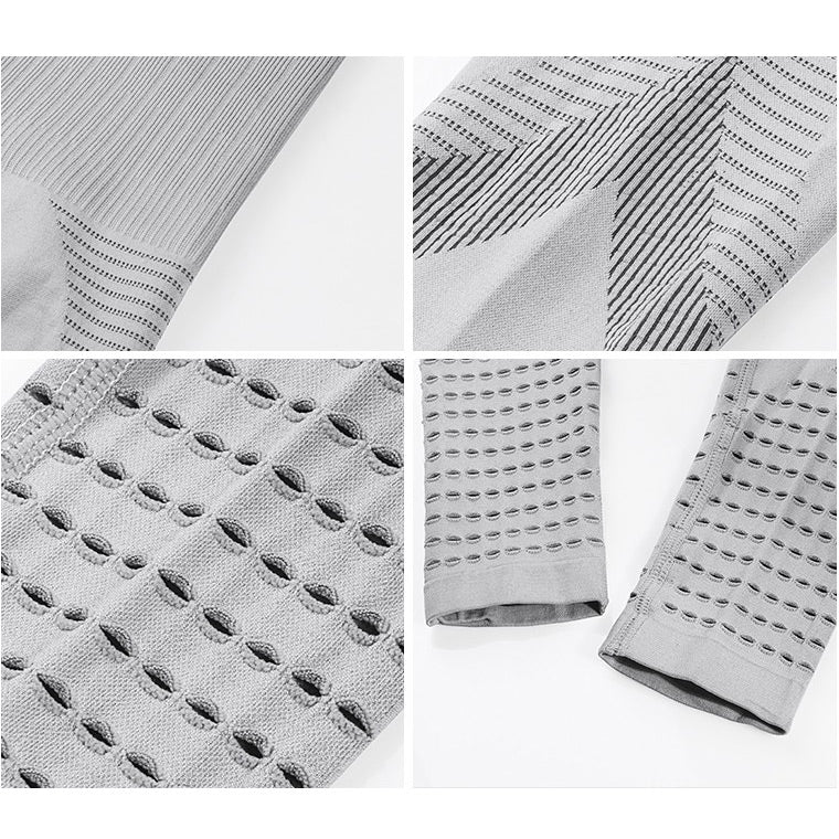 r136｜グレー｜レギンス｜編み柄｜フィットネス｜ヨガ｜かわいい｜おしゃれ｜Lee.che (リーチェ) ｜LIFE TUNING DAYS（ライフチューニングデイズ）｜