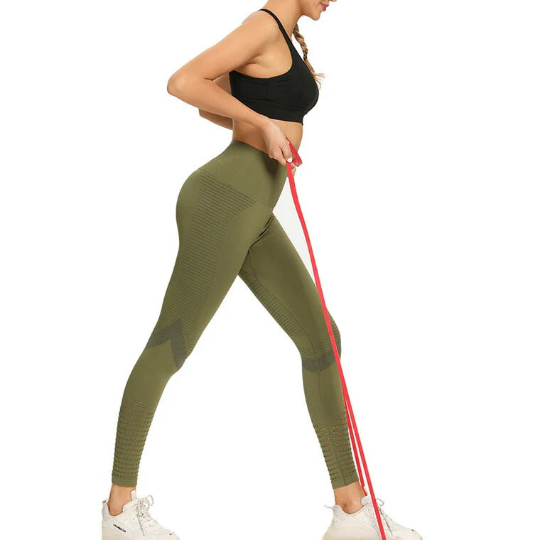 r136｜カーキ｜レギンス｜編み柄｜フィットネス｜ヨガ｜かわいい｜おしゃれ｜Lee.che (リーチェ) ｜LIFE TUNING DAYS（ライフチューニングデイズ）｜