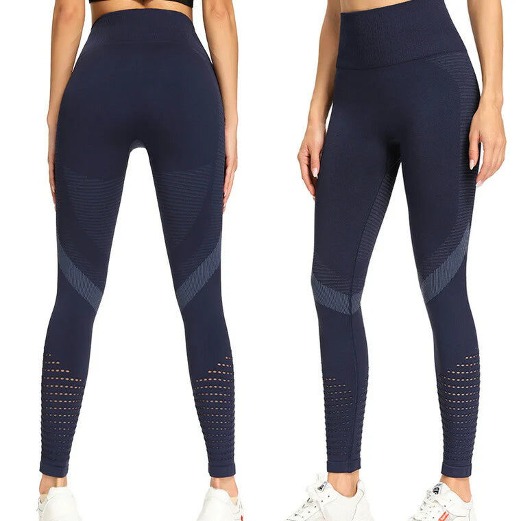 r136｜ネイビー｜レギンス｜編み柄｜フィットネス｜ヨガ｜かわいい｜おしゃれ｜Lee.che (リーチェ) ｜LIFE TUNING DAYS（ライフチューニングデイズ）｜