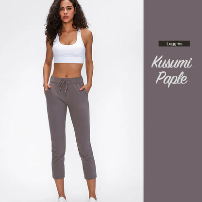 パンツr168｜スポーツウェア｜ヨガウェア｜ヨガ｜ピラティス｜イージーパンツ｜無地｜シンプル｜くすみパープル｜Lee.che (リーチェ) ｜LIFE TUNING DAYS（ライフチューニングデイズ）｜