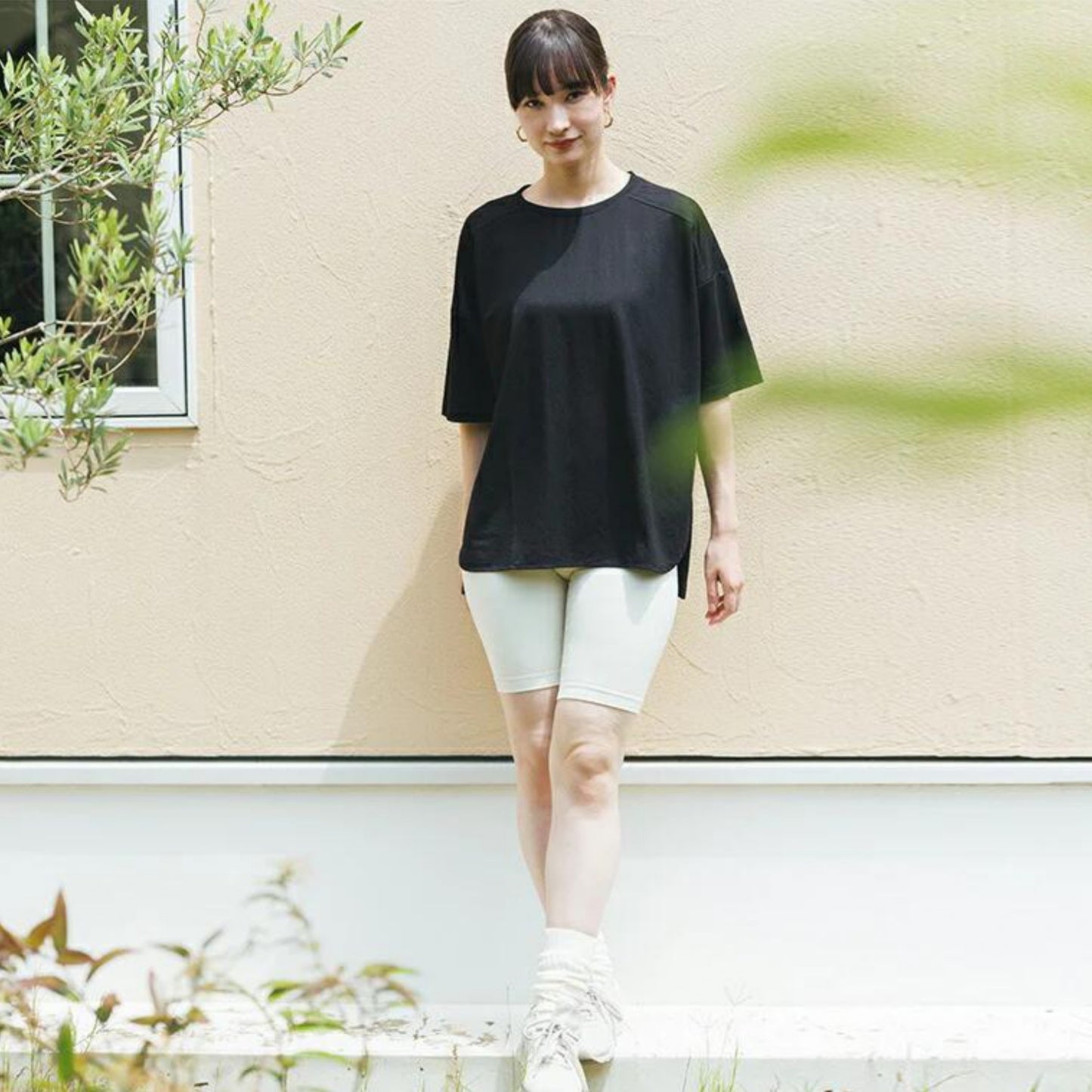 半袖プルオーバー sd001｜Tシャツ｜ブラック｜オーバーサイズ｜接触冷感｜レーヨン｜Lee.che (リーチェ) ｜LIFE TUNING DAYS（ライフチューニングデイズ）｜