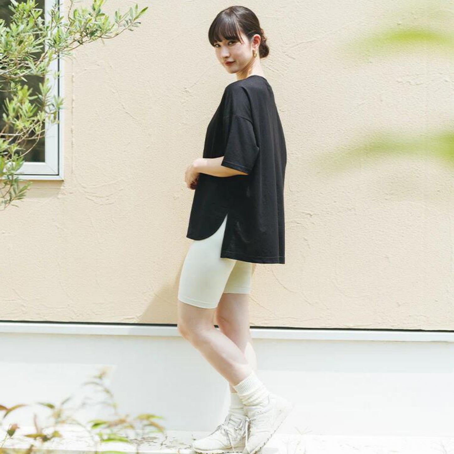 半袖プルオーバー sd001｜Tシャツ｜ブラック｜オーバーサイズ｜接触冷感｜レーヨン｜Lee.che (リーチェ) ｜LIFE TUNING DAYS（ライフチューニングデイズ）｜