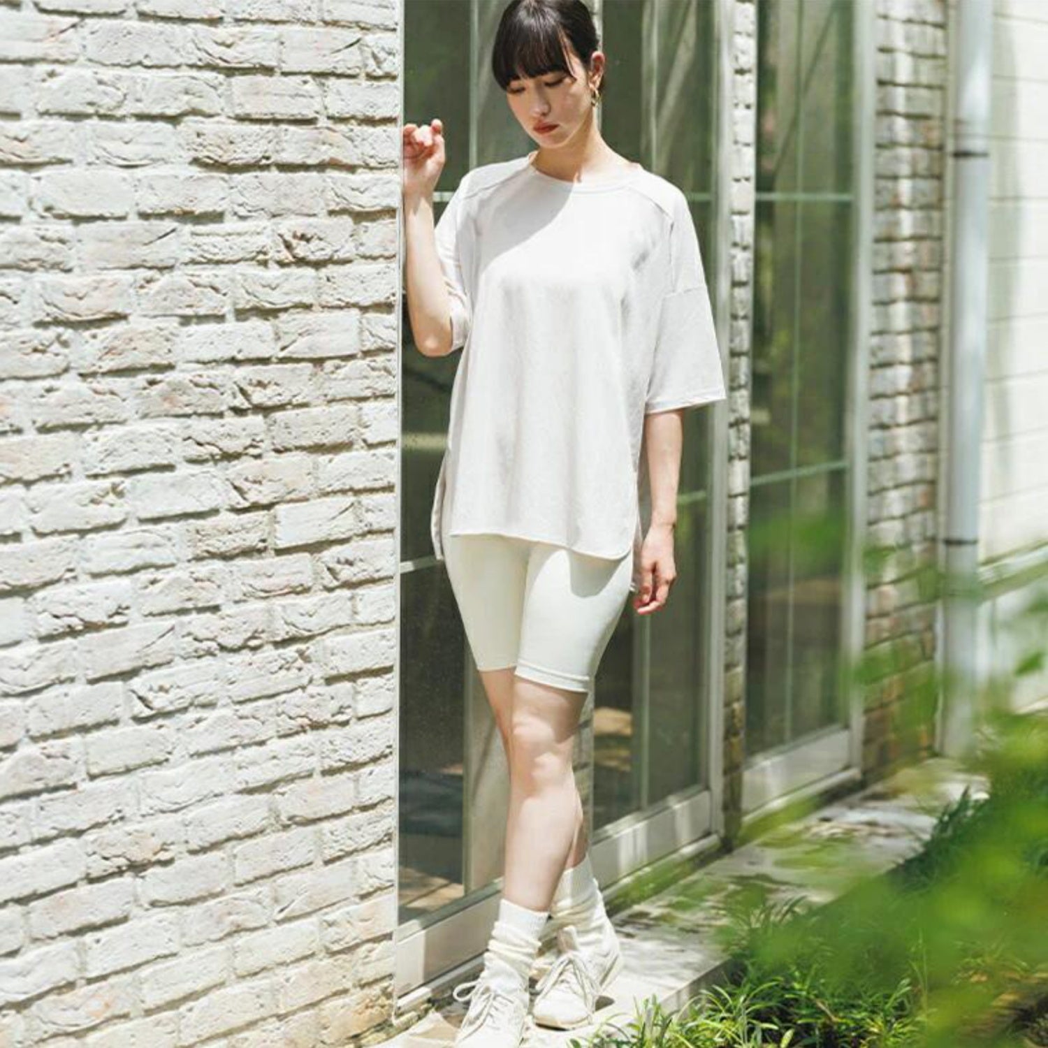 半袖プルオーバー sd001｜Tシャツ｜エクリュ｜オーバーサイズ｜接触冷感｜レーヨン｜Lee.che (リーチェ) ｜LIFE TUNING DAYS（ライフチューニングデイズ）｜