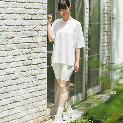 半袖プルオーバー sd001｜Tシャツ｜エクリュ｜オーバーサイズ｜接触冷感｜レーヨン｜Lee.che (リーチェ) ｜LIFE TUNING DAYS（ライフチューニングデイズ）｜