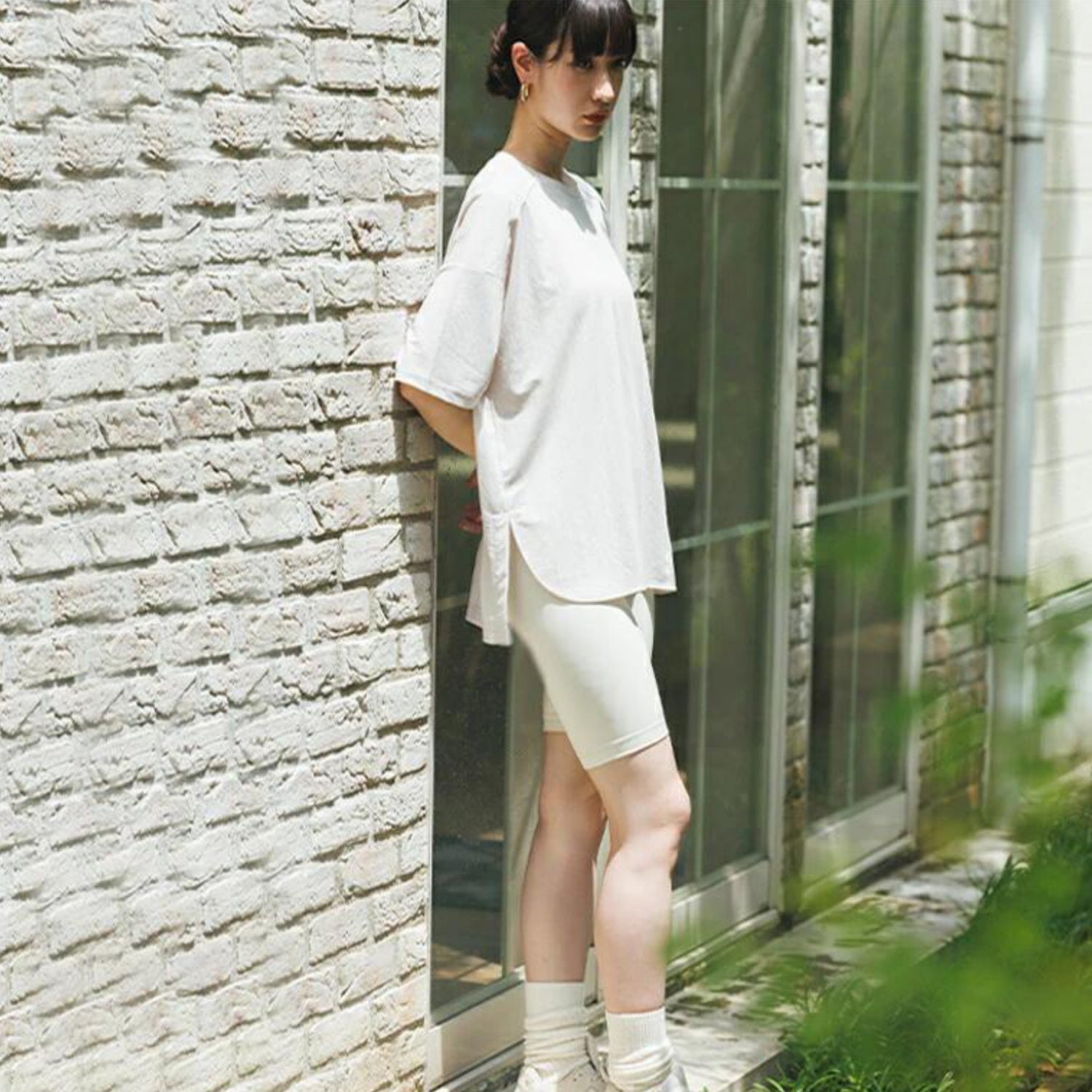 半袖プルオーバー sd001｜Tシャツ｜エクリュ｜オーバーサイズ｜接触冷感｜レーヨン｜Lee.che (リーチェ) ｜LIFE TUNING DAYS（ライフチューニングデイズ）｜