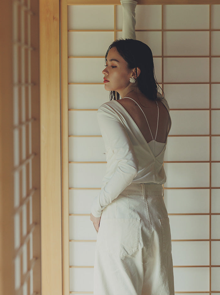 風蘭（ふうらん） Vネック長袖カットソー