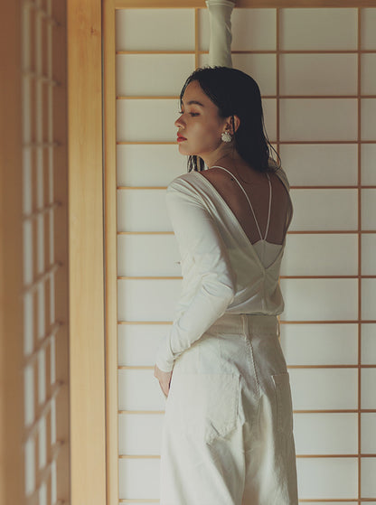 風蘭（ふうらん） Vネック長袖カットソー