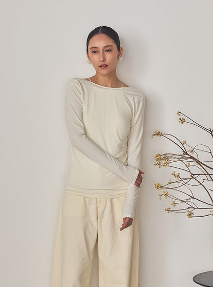 風蘭（ふうらん） Vネック長袖カットソー