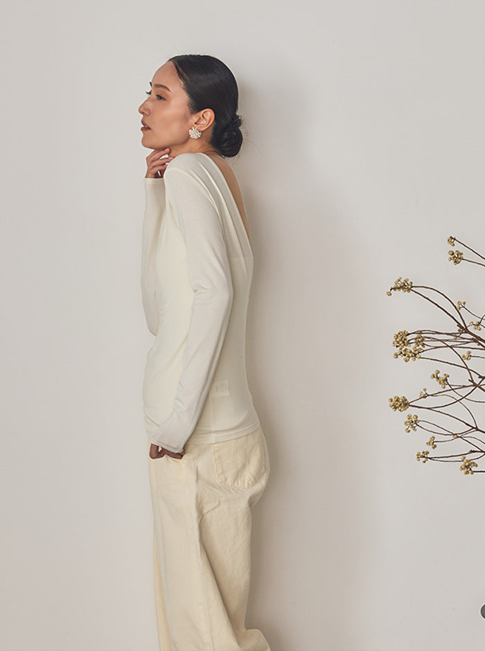 風蘭（ふうらん） Vネック長袖カットソー