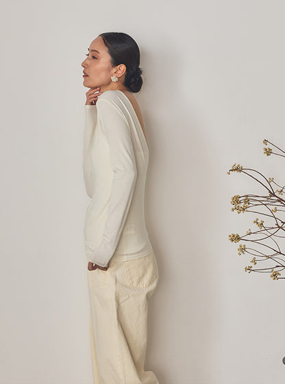 風蘭（ふうらん） Vネック長袖カットソー