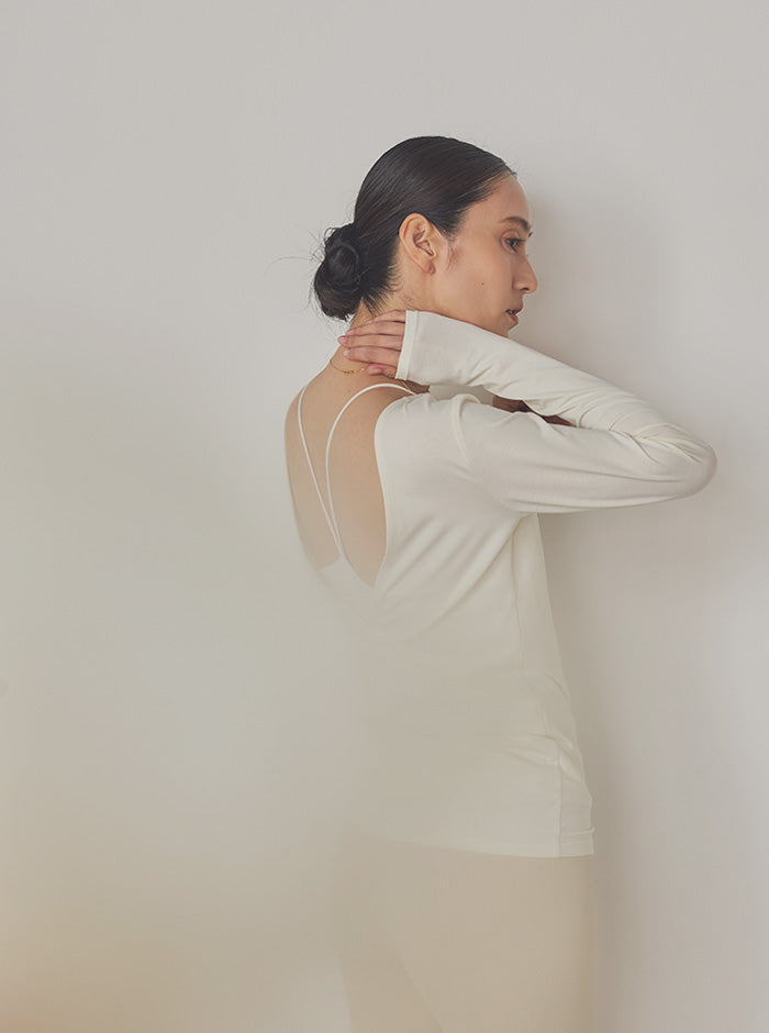 風蘭（ふうらん） Vネック長袖カットソー