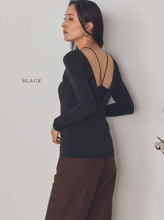 風蘭（ふうらん） Vネック長袖カットソー