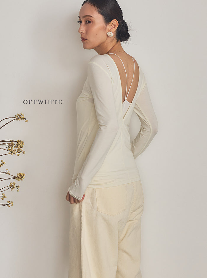 風蘭（ふうらん） Vネック長袖カットソー