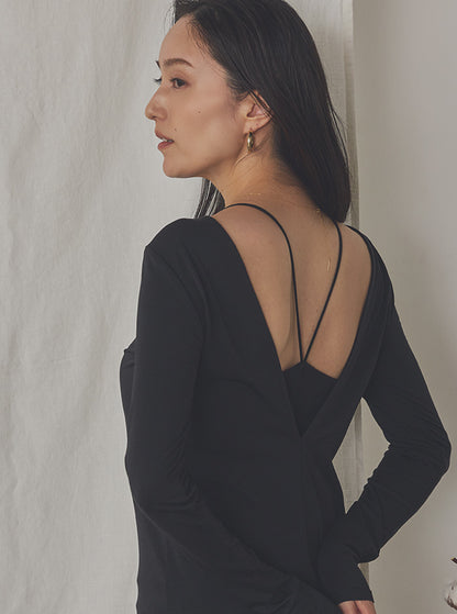 風蘭（ふうらん） Vネック長袖カットソー