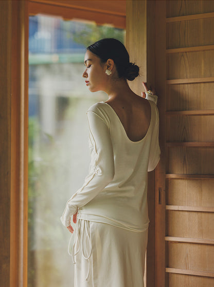 月影（つきかげ） バックオープン ロングスリーブトップス