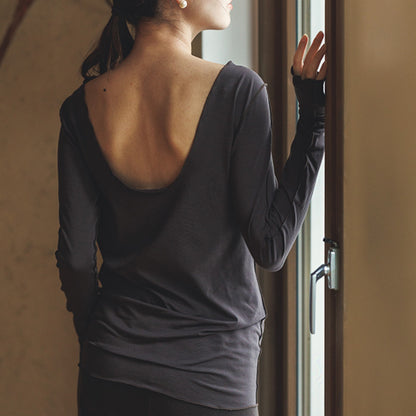 月影（つきかげ） バックオープン ロングスリーブトップス