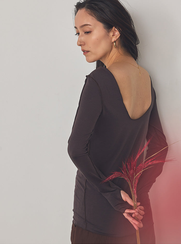 月影（つきかげ） バックオープン ロングスリーブトップス