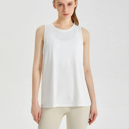 メッシュデザイントップスt040｜ホワイト｜ノースリーブ｜メッシュ｜オーバーサイズ｜薄手｜タンクトップ｜ヨガ｜スポーツ｜おしゃれ｜Lee.che (リーチェ) ｜LIFE TUNING DAYS（ライフチューニングデイズ）｜