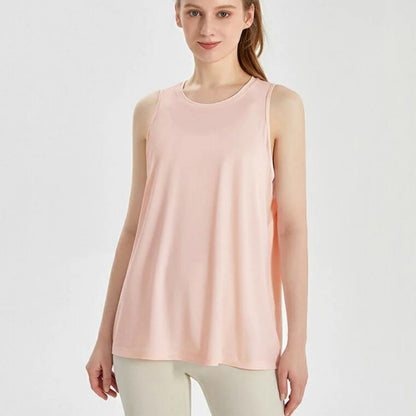 メッシュデザイントップスt040｜ピンク｜ノースリーブ｜メッシュ｜オーバーサイズ｜薄手｜タンクトップ｜ヨガ｜スポーツ｜おしゃれ｜Lee.che (リーチェ) ｜LIFE TUNING DAYS（ライフチューニングデイズ）｜