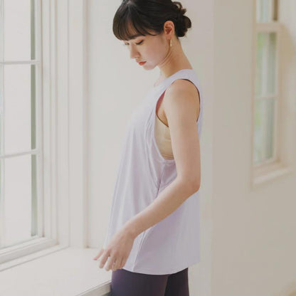 メッシュデザイントップスt040｜ノースリーブ｜メッシュ｜オーバーサイズ｜薄手｜タンクトップ｜ヨガ｜スポーツ｜おしゃれ｜Lee.che (リーチェ) ｜LIFE TUNING DAYS（ライフチューニングデイズ）｜