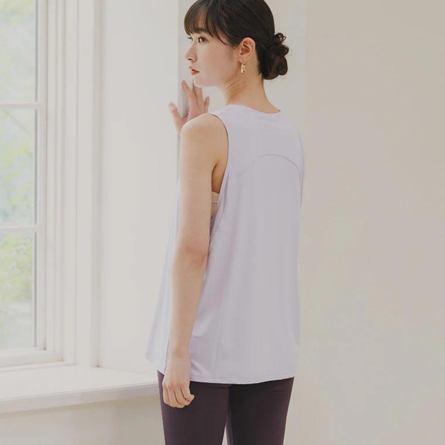 メッシュデザイントップスt040｜ノースリーブ｜メッシュ｜オーバーサイズ｜薄手｜タンクトップ｜ヨガ｜スポーツ｜おしゃれ｜Lee.che (リーチェ) ｜LIFE TUNING DAYS（ライフチューニングデイズ）｜