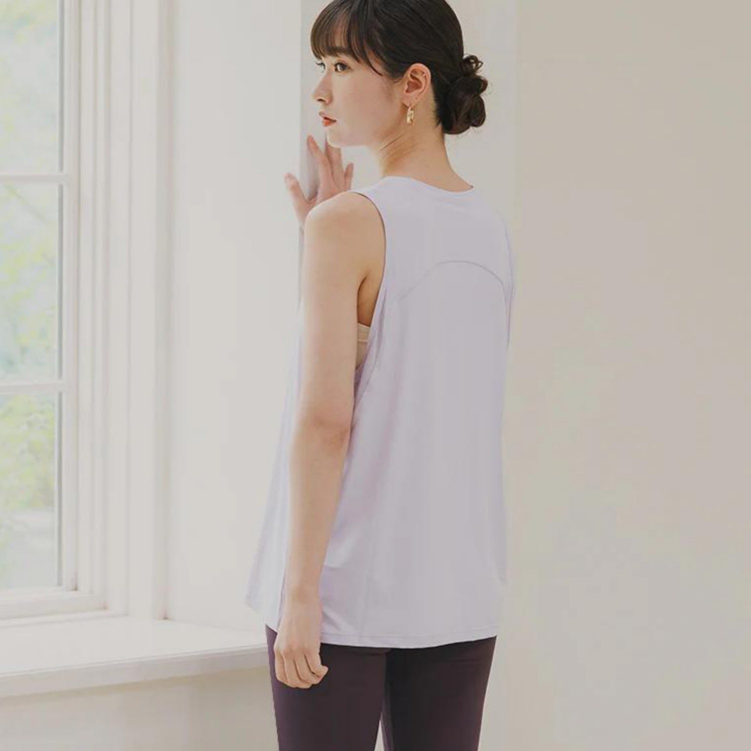 メッシュデザイントップスt040｜ノースリーブ｜メッシュ｜オーバーサイズ｜薄手｜タンクトップ｜ヨガ｜スポーツ｜おしゃれ｜Lee.che (リーチェ) ｜LIFE TUNING DAYS（ライフチューニングデイズ）｜