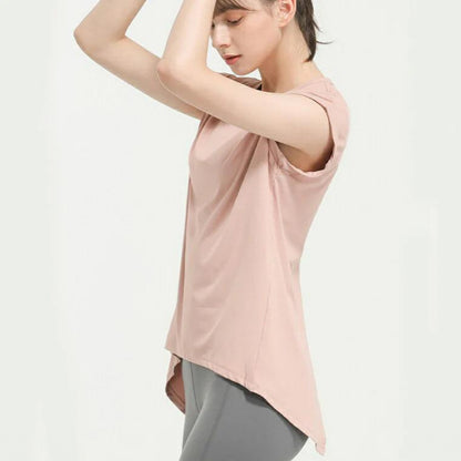 トップス t173｜ピンク｜フレンチスリーブ｜2way｜無地｜Tシャツ｜シンプル｜ヨガ｜おしゃれ｜Lee.che (リーチェ) ｜LIFE TUNING DAYS（ライフチューニングデイズ）｜