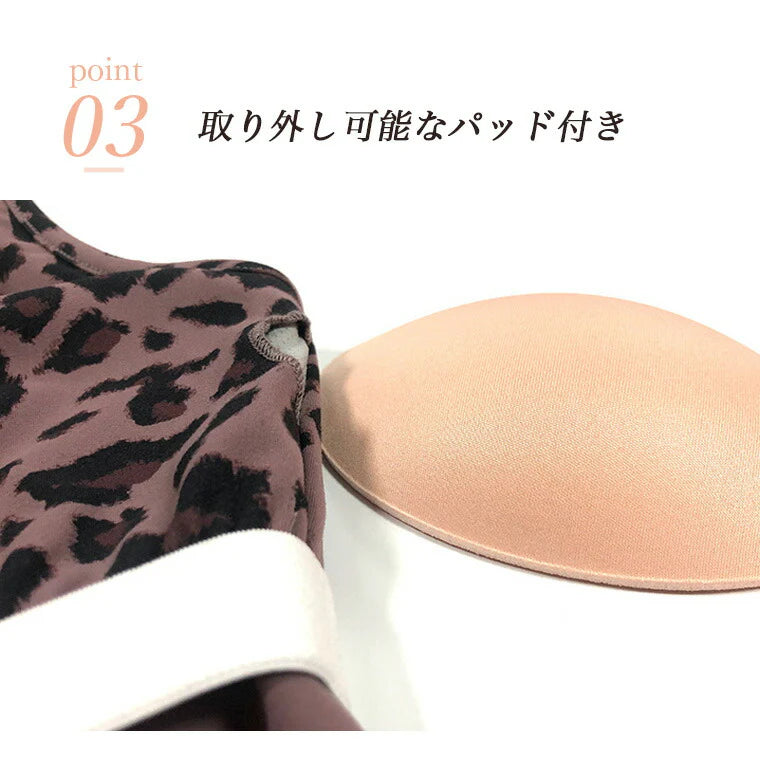 ブラトップ t223｜スポーツウェア｜ヨガウェア｜ピラティス｜おしゃれ｜かっこいい｜レオパード柄｜個性的｜ブラックレオパード｜Lee.che (リーチェ) ｜LIFE TUNING DAYS（ライフチューニングデイズ）｜