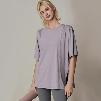 トップス t242｜ライトパープル｜スポーティー｜メッシュ｜シンプル｜無地｜2way｜ヨガ｜かわいい｜おしゃれ｜Lee.che (リーチェ) ｜LIFE TUNING DAYS（ライフチューニングデイズ）｜