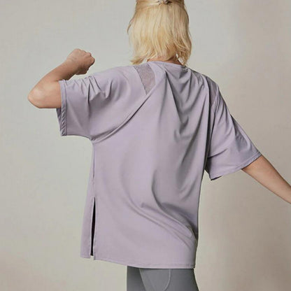 トップス t242｜ライトパープル｜スポーティー｜メッシュ｜シンプル｜無地｜2way｜ヨガ｜かわいい｜おしゃれ｜Lee.che (リーチェ) ｜LIFE TUNING DAYS（ライフチューニングデイズ）｜