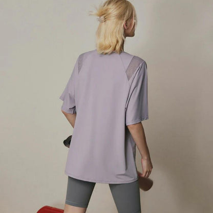 トップス t242｜ライトパープル｜スポーティー｜メッシュ｜シンプル｜無地｜2way｜ヨガ｜かわいい｜おしゃれ｜Lee.che (リーチェ) ｜LIFE TUNING DAYS（ライフチューニングデイズ）｜